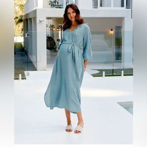 Legoe Heritage Mayfield Maternity Dress, Sage. Size 0 (Small)- NWT